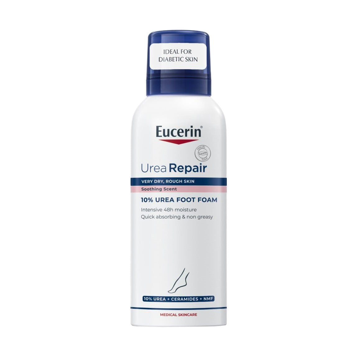 Пінка Eucerin Urea Repair 10% для догляду за сухою та дуже сухою шкірою ніг, 150 мл