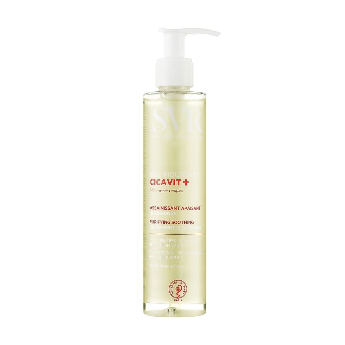 Пінний гель для очищення шкіри SVR Cicavit+ Purifying Soothing Ultra-Gentle Cleanser, 200 мл