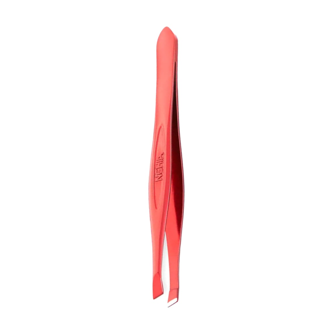 Пінцет для брів Nghia Export Eyebrow Tweezers T.01RE скошений, червоний