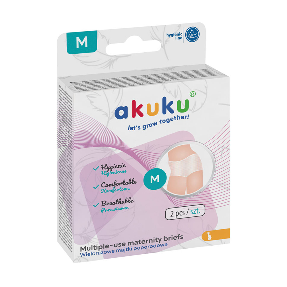 Післяпологові труси Akuku багаторазові, сітчасті, розмір M, 2 шт (A0233)