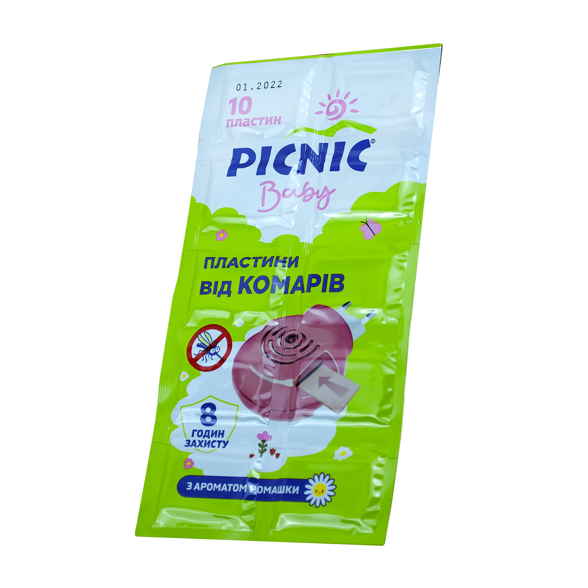 Пластини Picnic® Baby з екстрактом ромашки від комарів, 10 шт