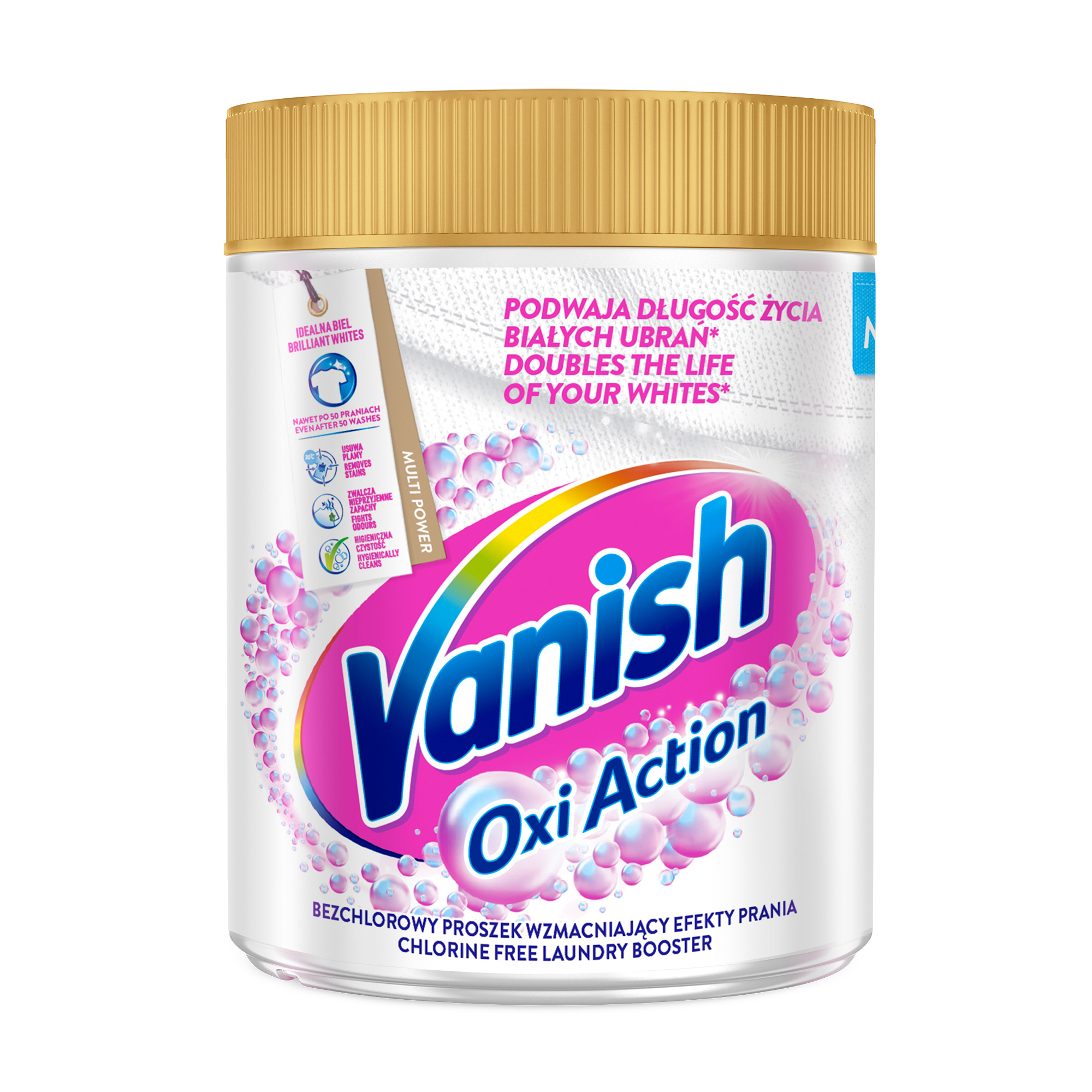 Плямовивідник та відбілювач порошкоподібний Vanish Oxi Action Кришталева білизна, 470 г