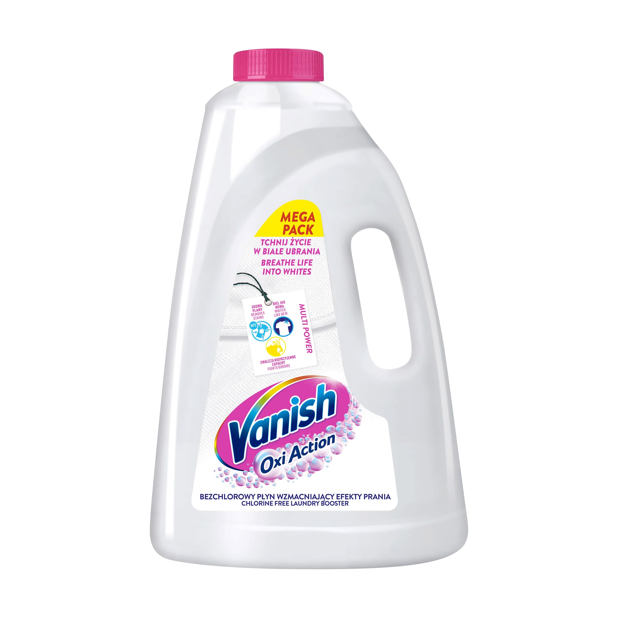 Плямовивідник та відбілювач рідкий Vanish Oxi Action Кришталева білизна, 3 л
