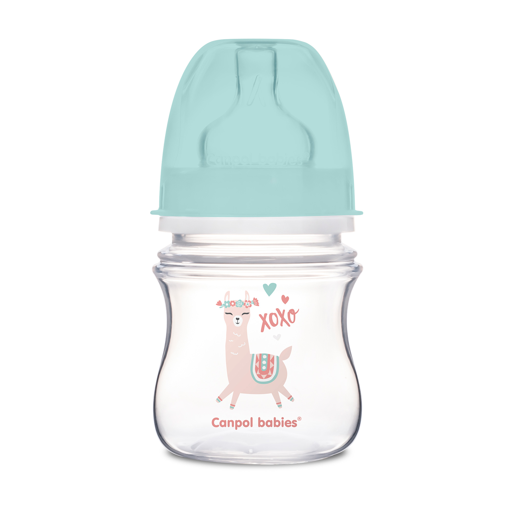 Пляшка Canpol Babies Easy Start Exotic Animals з широким горлом, антиколікова, 120 мл (35/220_gre)