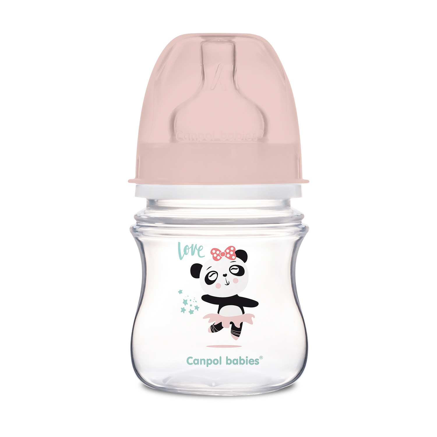 Пляшка Canpol Babies Easy Start Exotic Animals з широким горлом, антиколікова, 120 мл (35/220_pin)