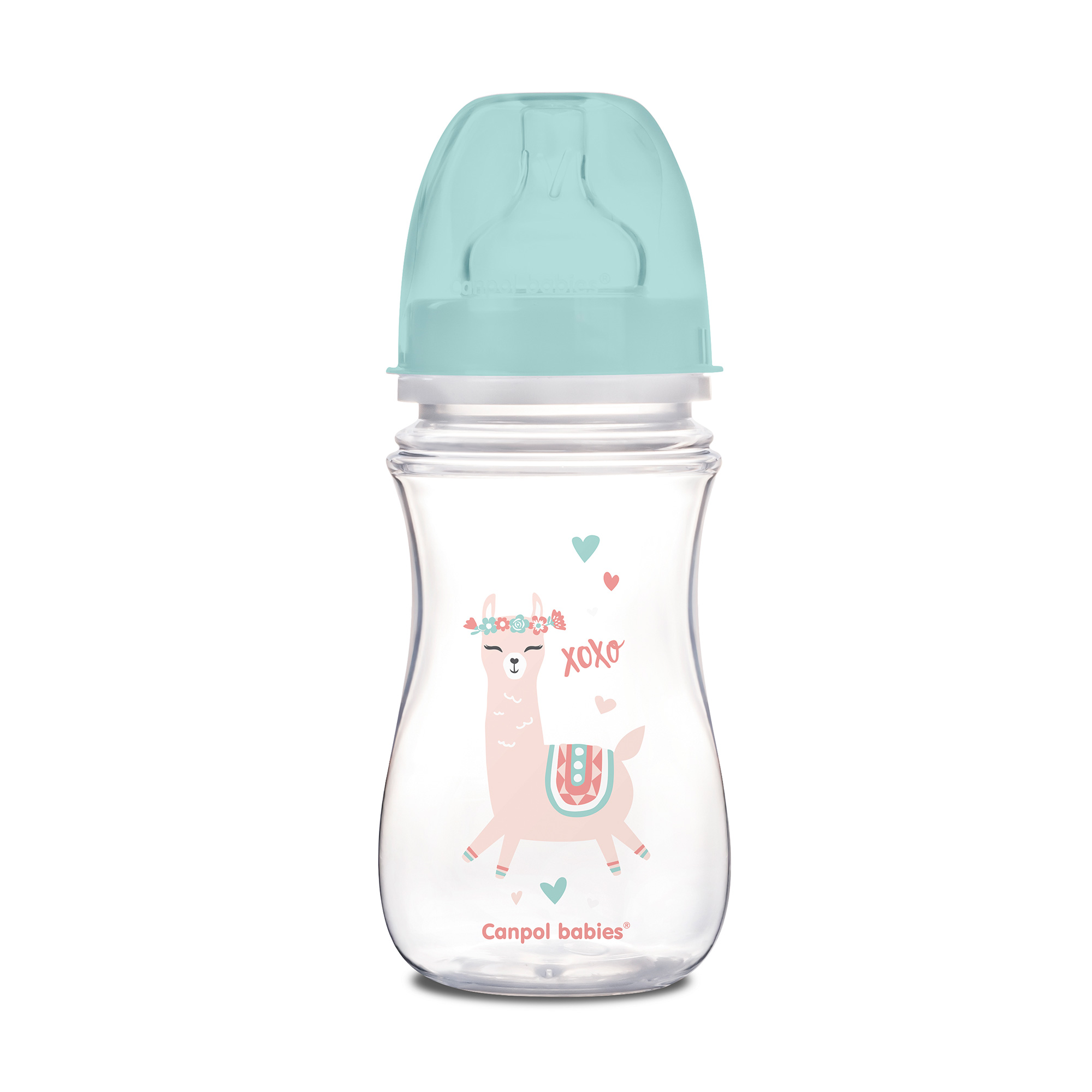 Пляшка Canpol Babies Easy Start Exotic Animals з широким горлом, антиколікова, 240 мл (35/221_gre)