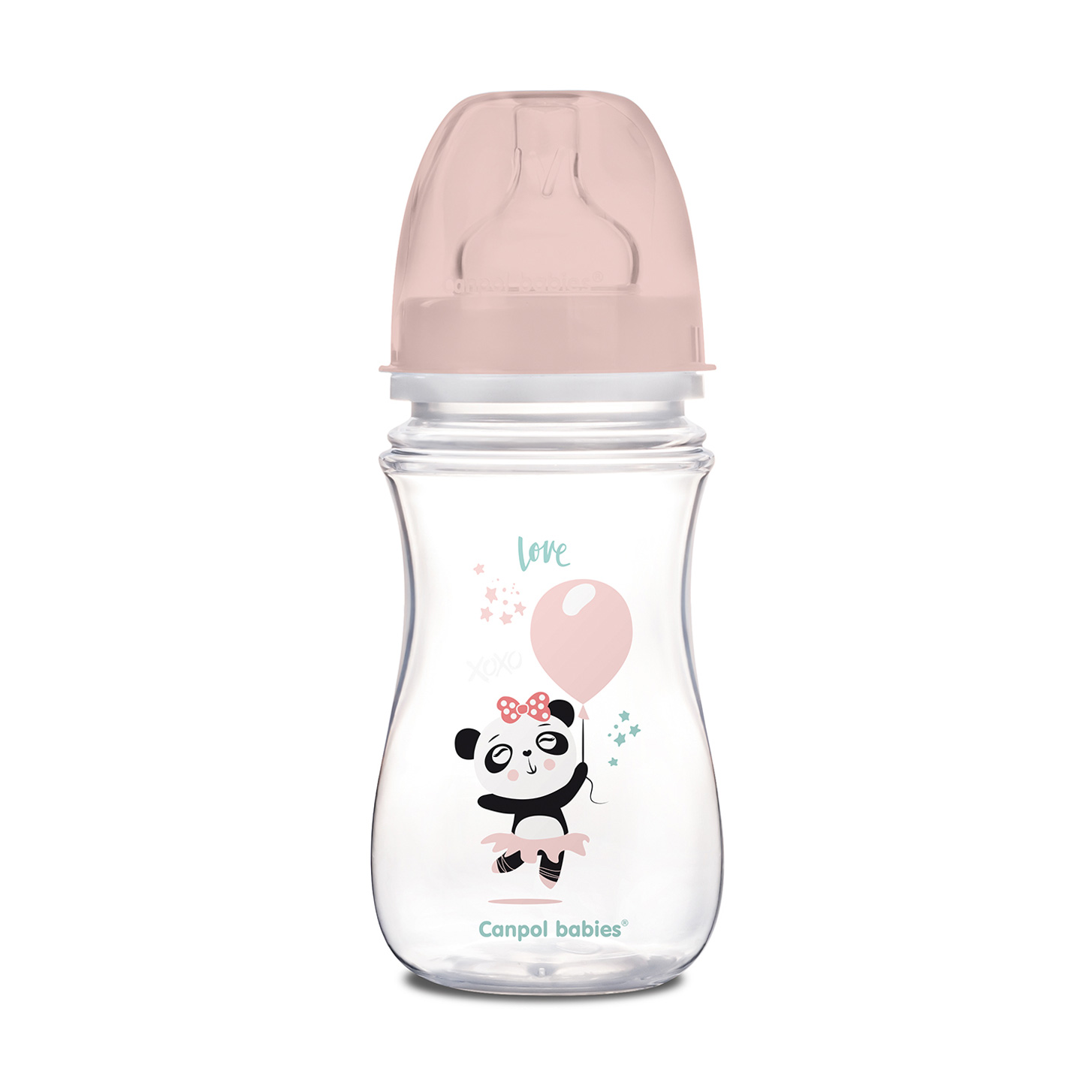 Пляшка Canpol Babies Easy Start Exotic Animals з широким горлом, антиколікова, 240 мл (35/221_pin)
