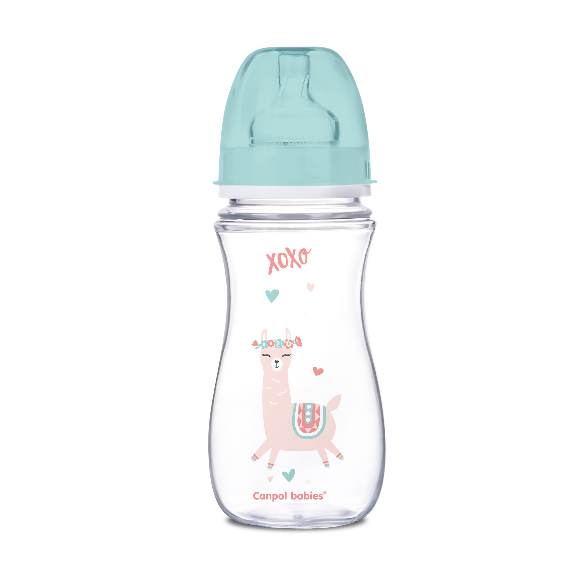 Пляшка Canpol Babies Easy Start Exotic Animals з широким горлом, антиколікова, 300 мл (35/222_gre)