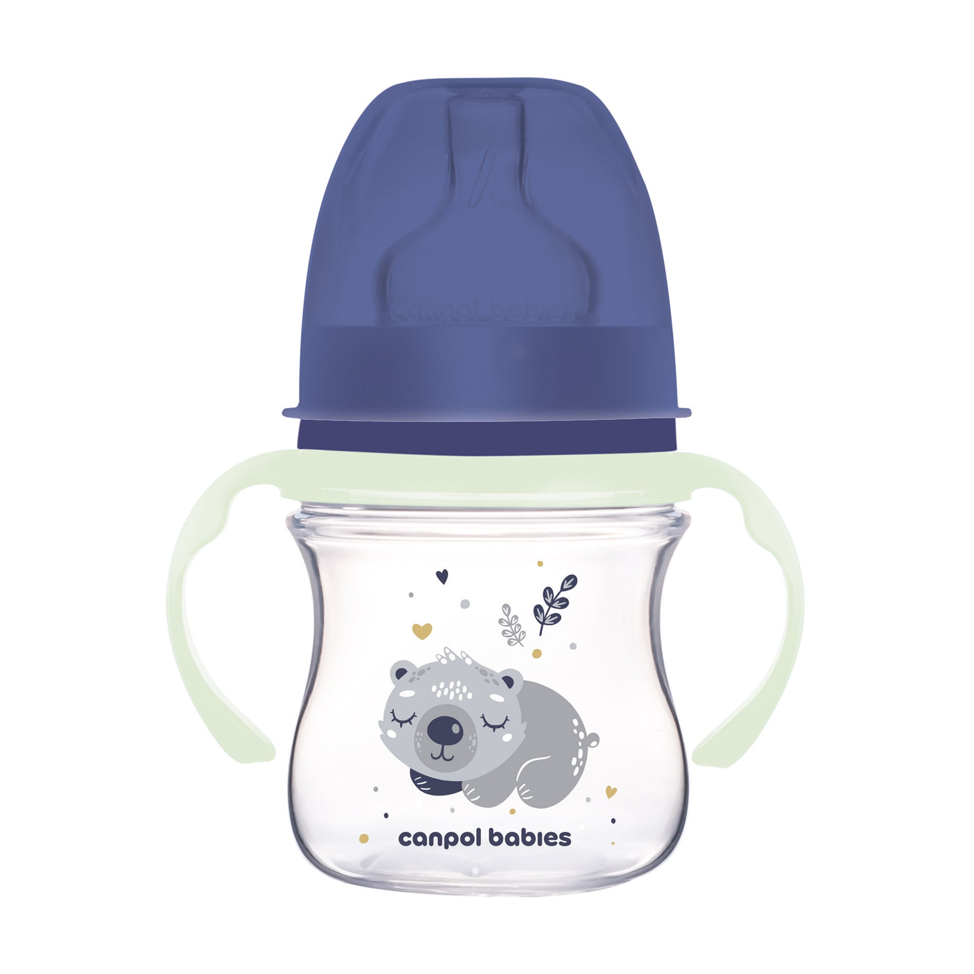 Пляшка Canpol Babies EasyStart Sleepy Koala з широким отвором, антиколікова, блакитна, 120 мл (35/236_blu)