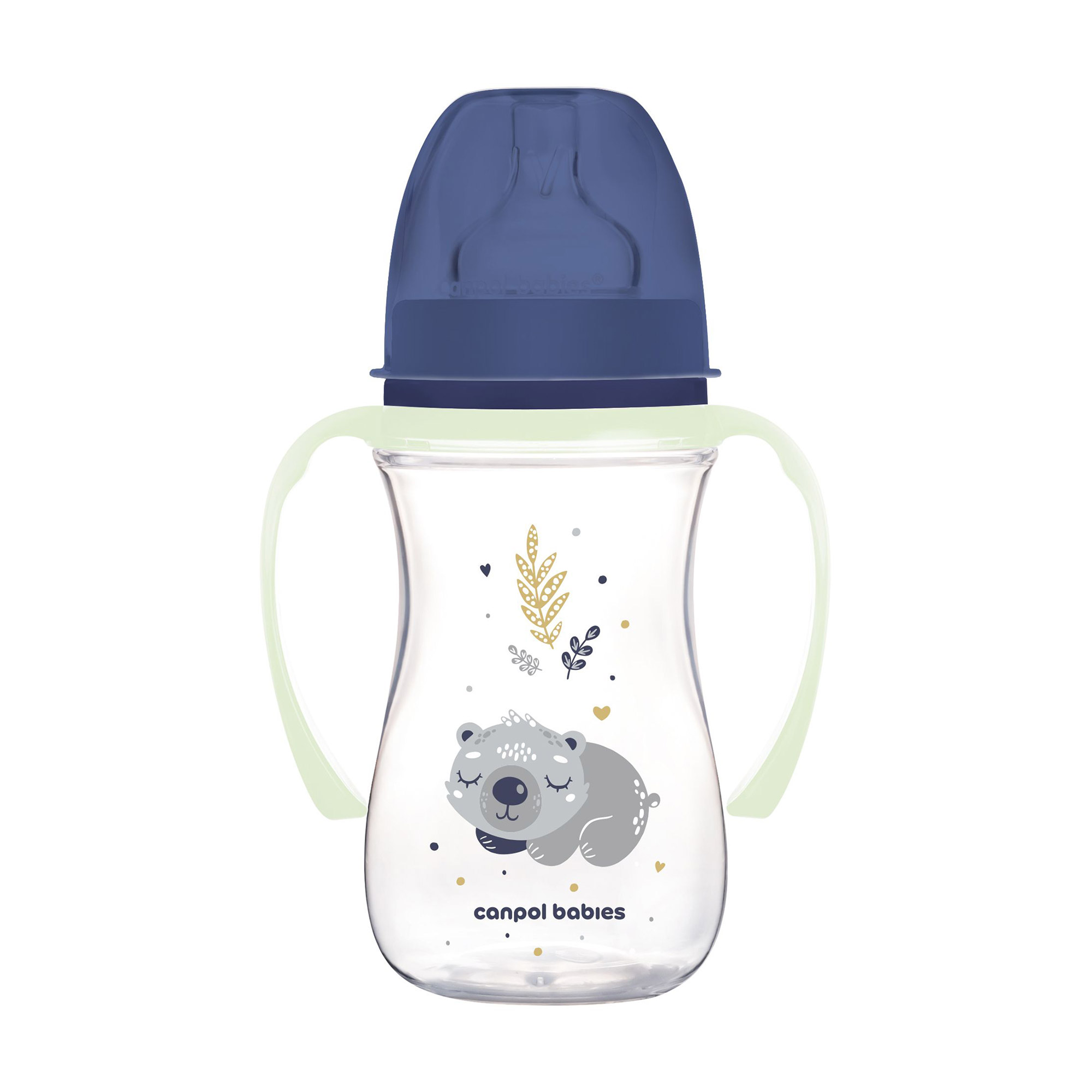 Пляшка Canpol Babies EasyStart Sleepy Koala з широким отвором, антиколікова, блакитна, 240 мл (35/237_blu)