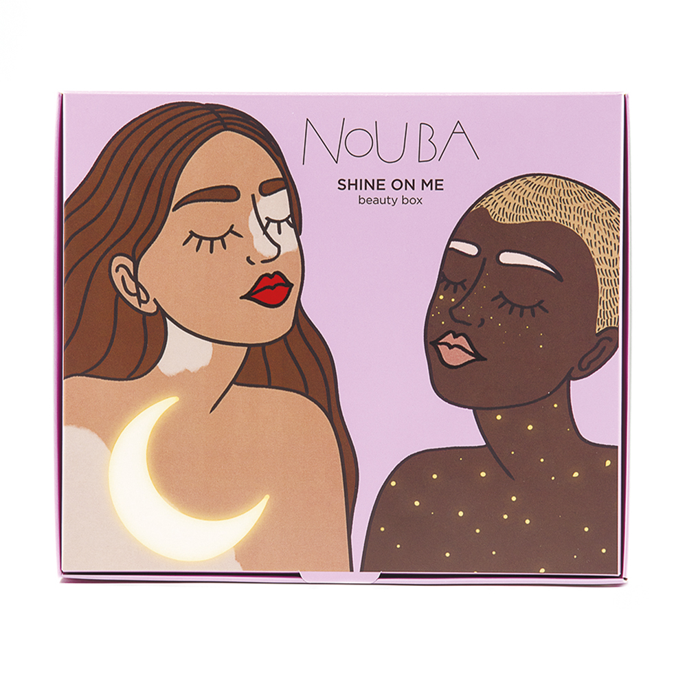 Подарунковий набір для макіяжу NoUBA Shine On Me Nude (туш для вій, 9 мл + помада для губ, 6 мл + рідкий хайлайтер, 30 мл)