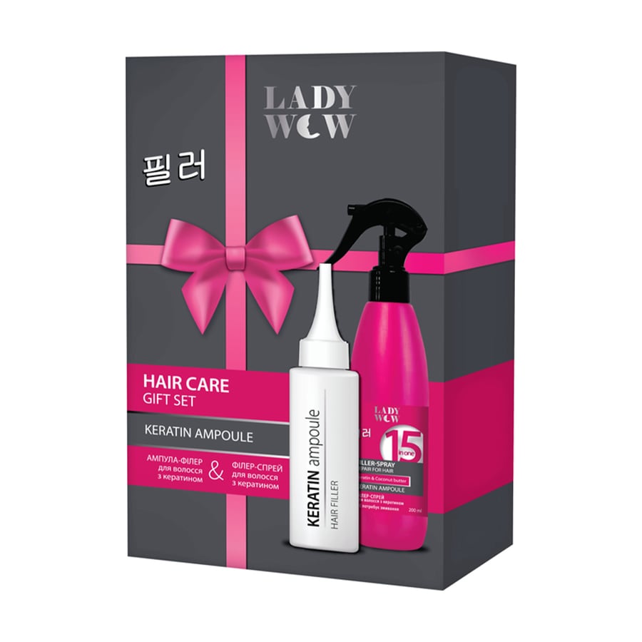 Подарунковий набір для волосся Lady Wow Filler Hair Care (ампула-філер, 100 мл + філер-спрей, 200 мл)