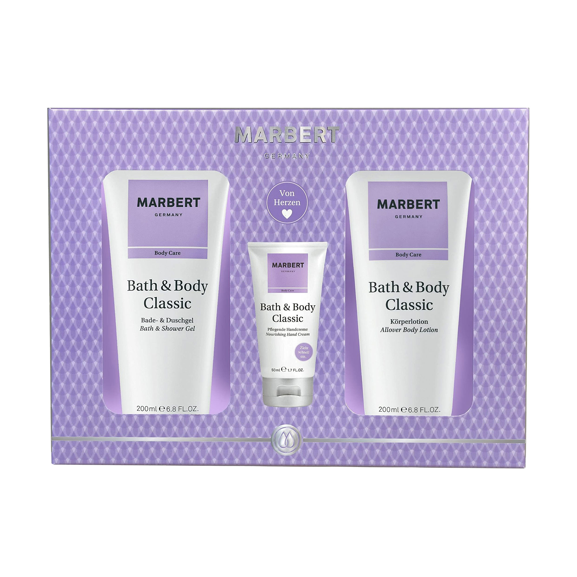 Подарунковий набір Marbert Bath &amp; Body Classic (гель для душу, 200 мл + лосьйон для тіла, 200 мл + крем для рук, 50 мл)