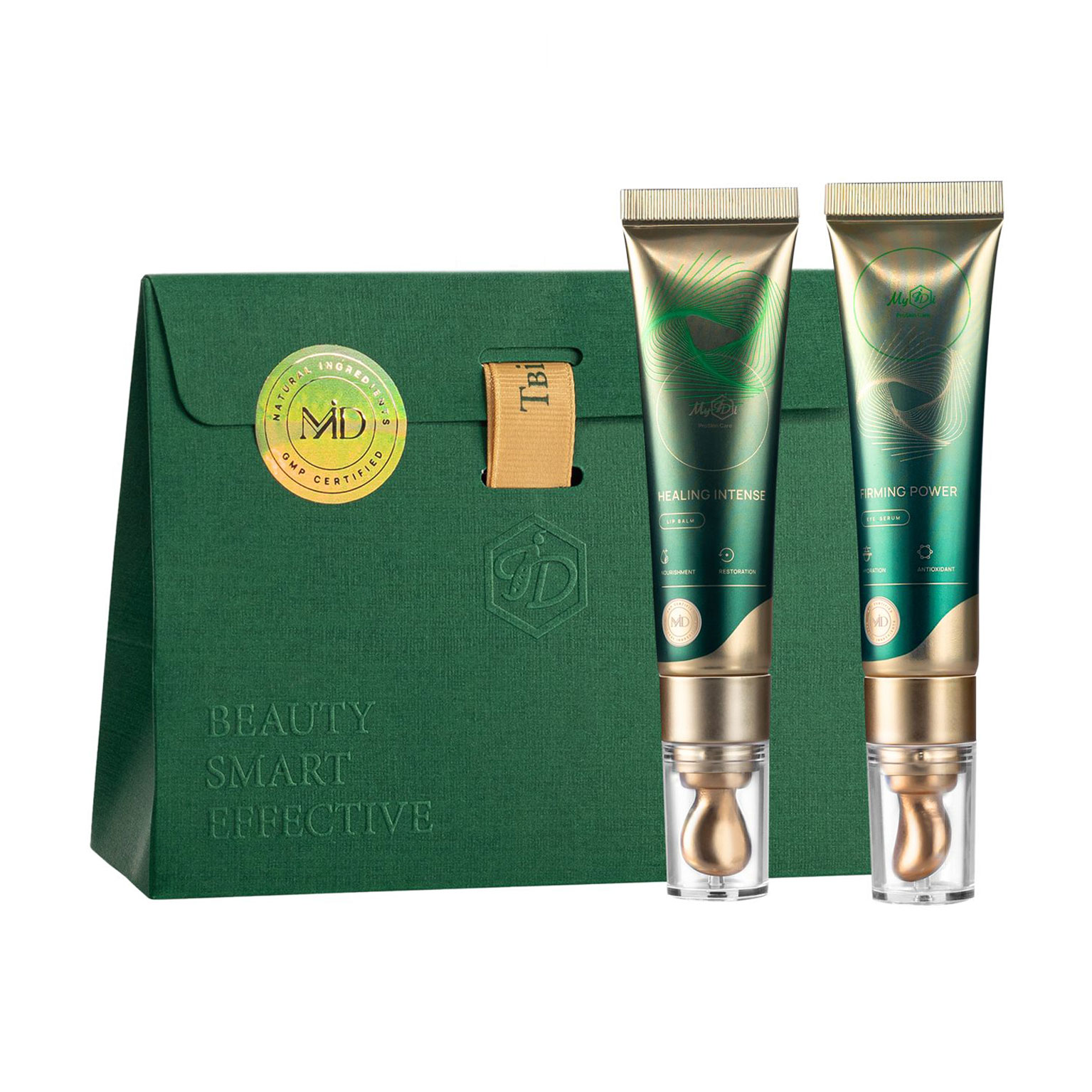 Подарунковий набір MyIDi Holly Beauty Set (сироватка для шкіри навколо очей, 15 мл + бальзам для губ, 15 мл)