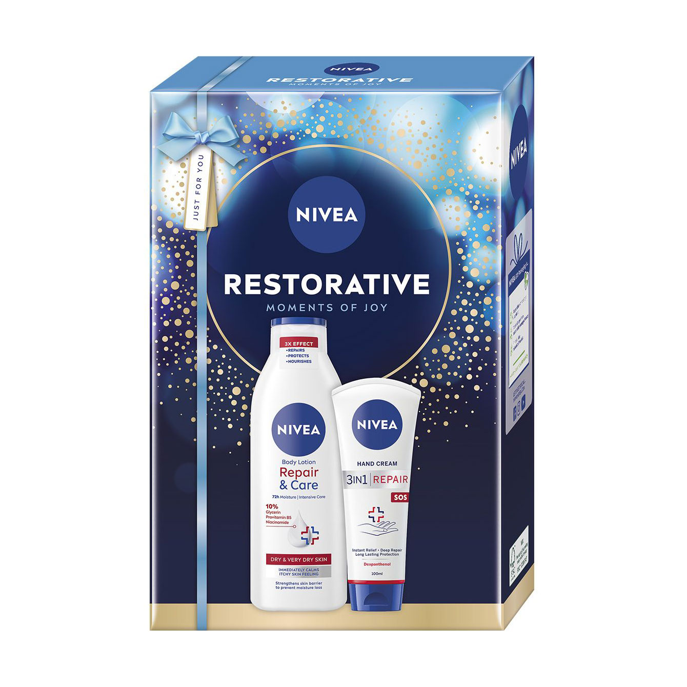 Подарунковий набір NIVEA Restorative (лосьйон для тіла, 250 мл + крем для рук, 100 мл)