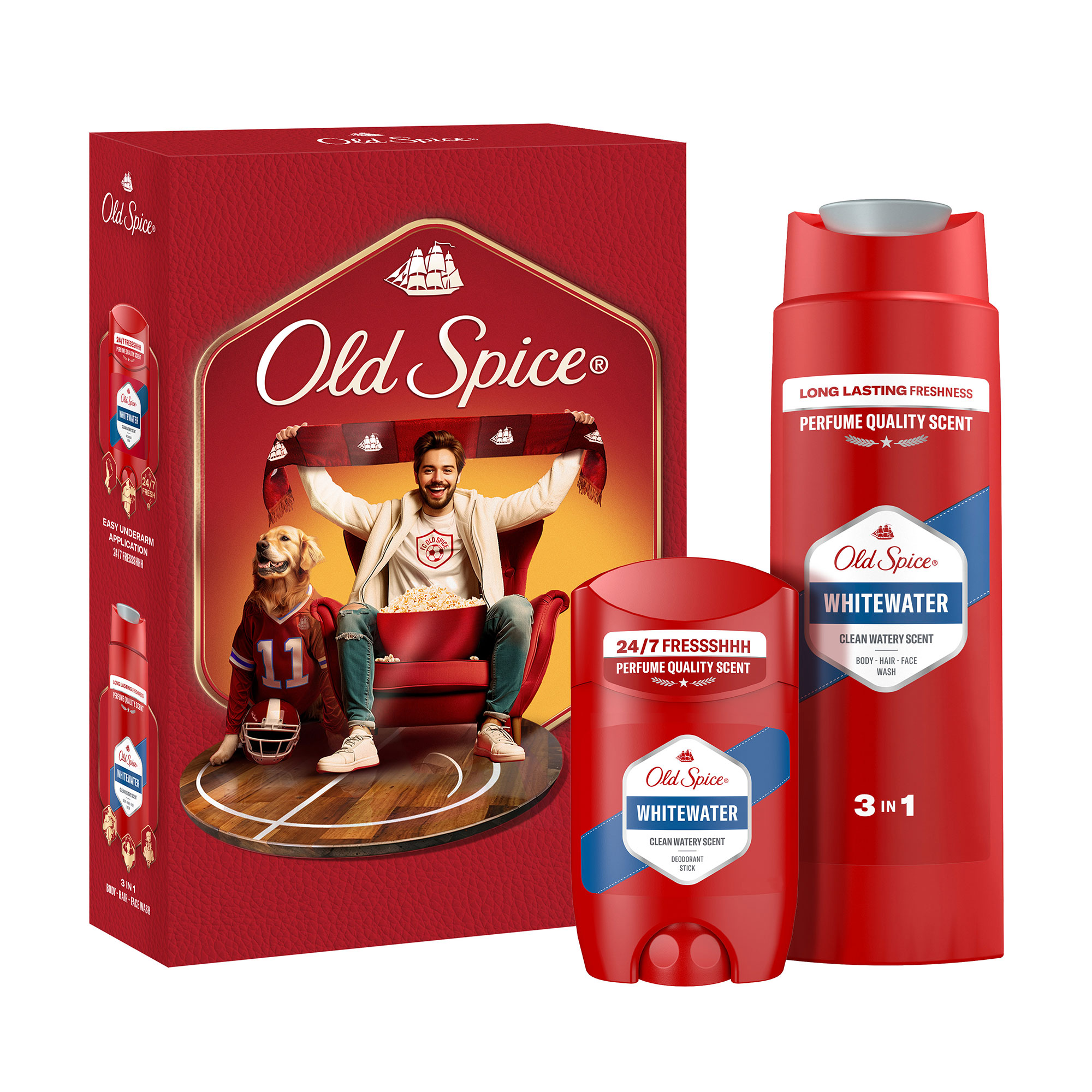 Подарунковий набір Old Spice Astronaut Whitewater (гель для душу 3-в-1, 250 мл + твердий дезодорант, 50 мл)