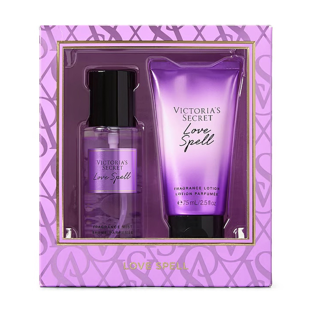 Подарунковий парфумований набір жіночий Victoria's Secret Love Spell (міст, 75 мл + лосьон, 75 мл)
