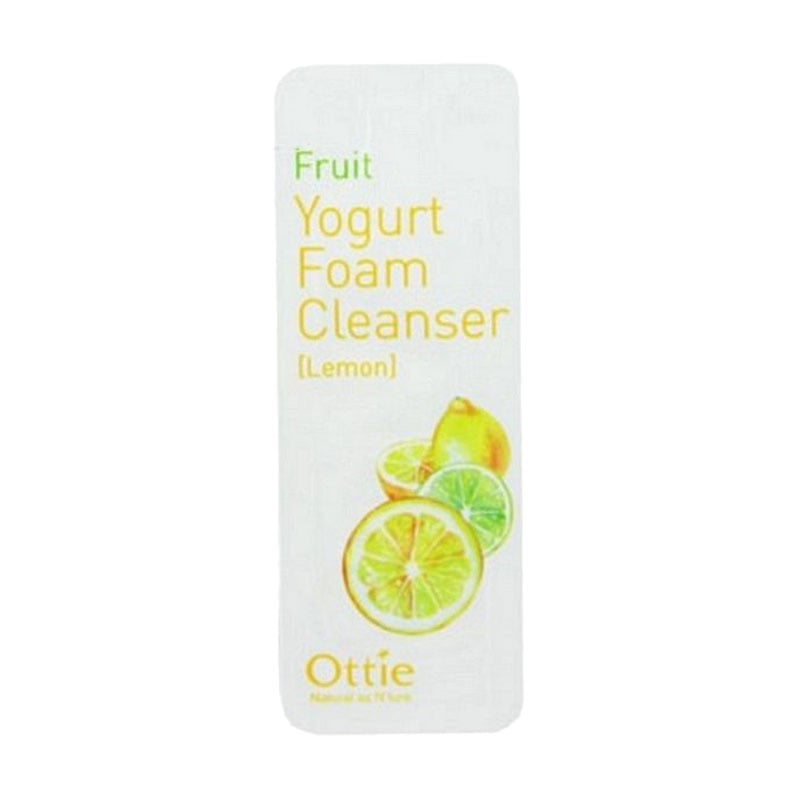 Подарунок! Очищувальна пінка для вмивання Ottie Fruit Yogurt Foam Cleanser (Lemon) з йогуртом та екстрактом лимона, 1 мл (пробник)