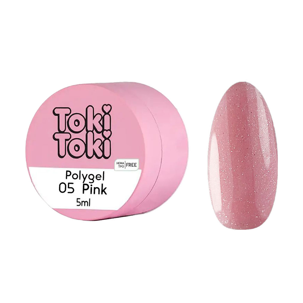 Полігель для моделювання нігтів Toki Toki Polygel 05 Pink, 5 мл