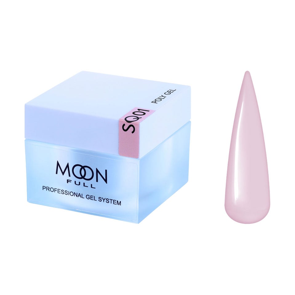 Полігель для нарощування нігтів Moon Full Poly Gel, SQ01, 30 мл