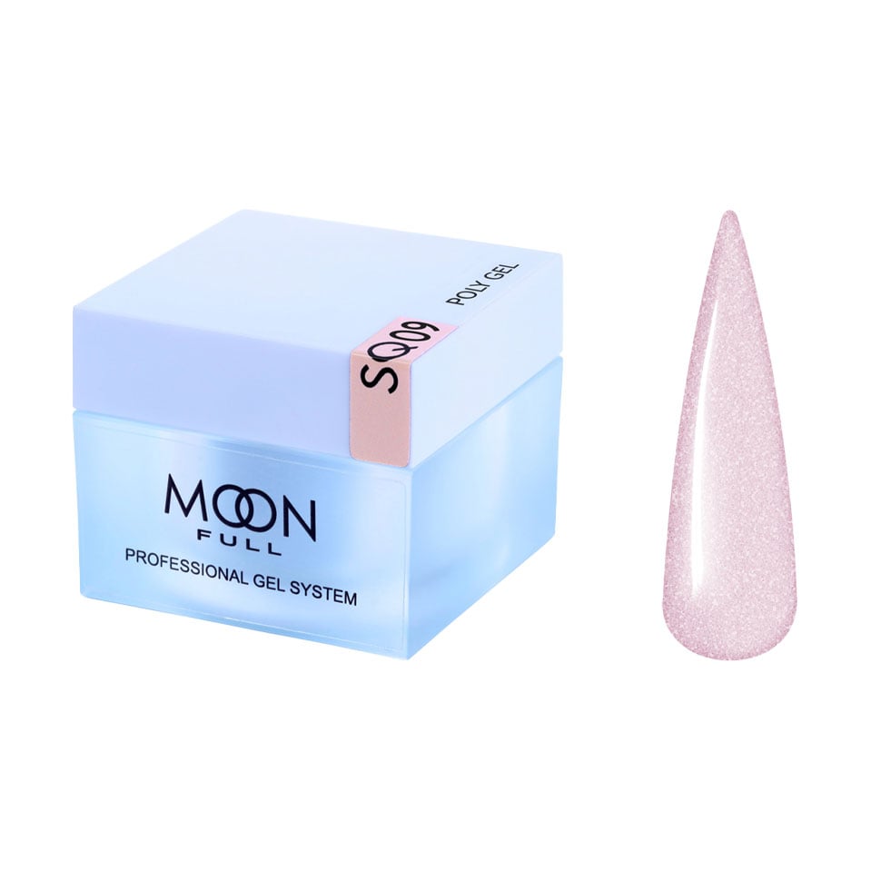 Полігель для нарощування нігтів Moon Full Poly Gel, SQ09, 30 мл