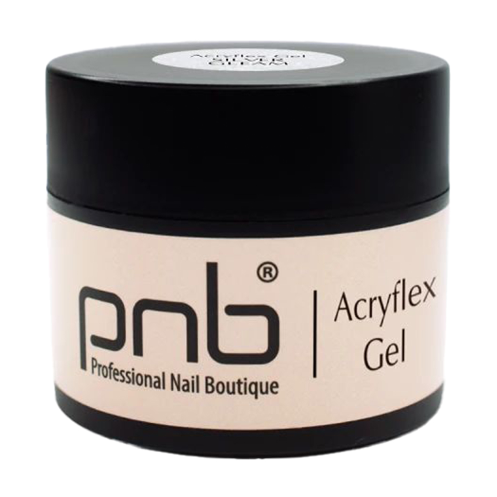 Полігель для нарощування нігтів PNB Acryflex Gel, Silver Gleam, 15 мл