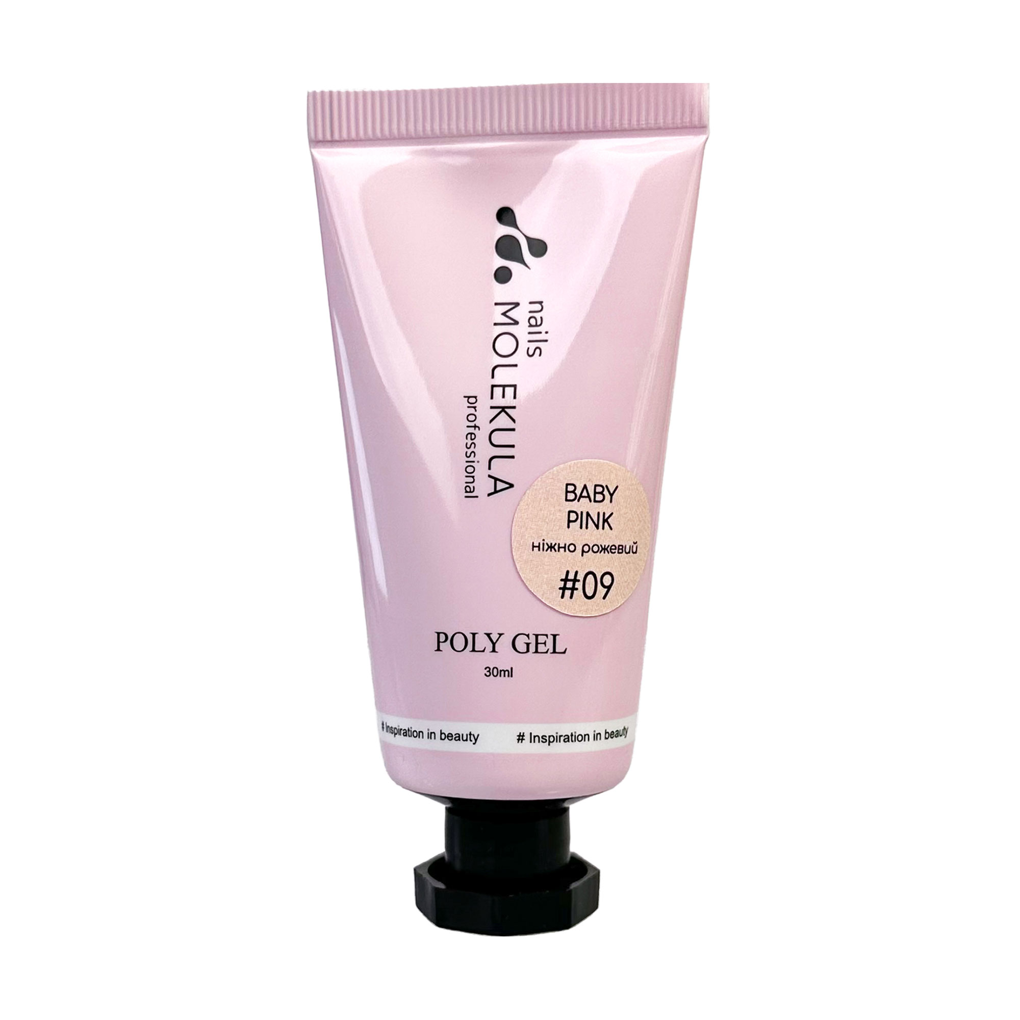 Полігель для нігтів Nails Molekula Professional Poly Gel 09 Baby Pink, 30 мл