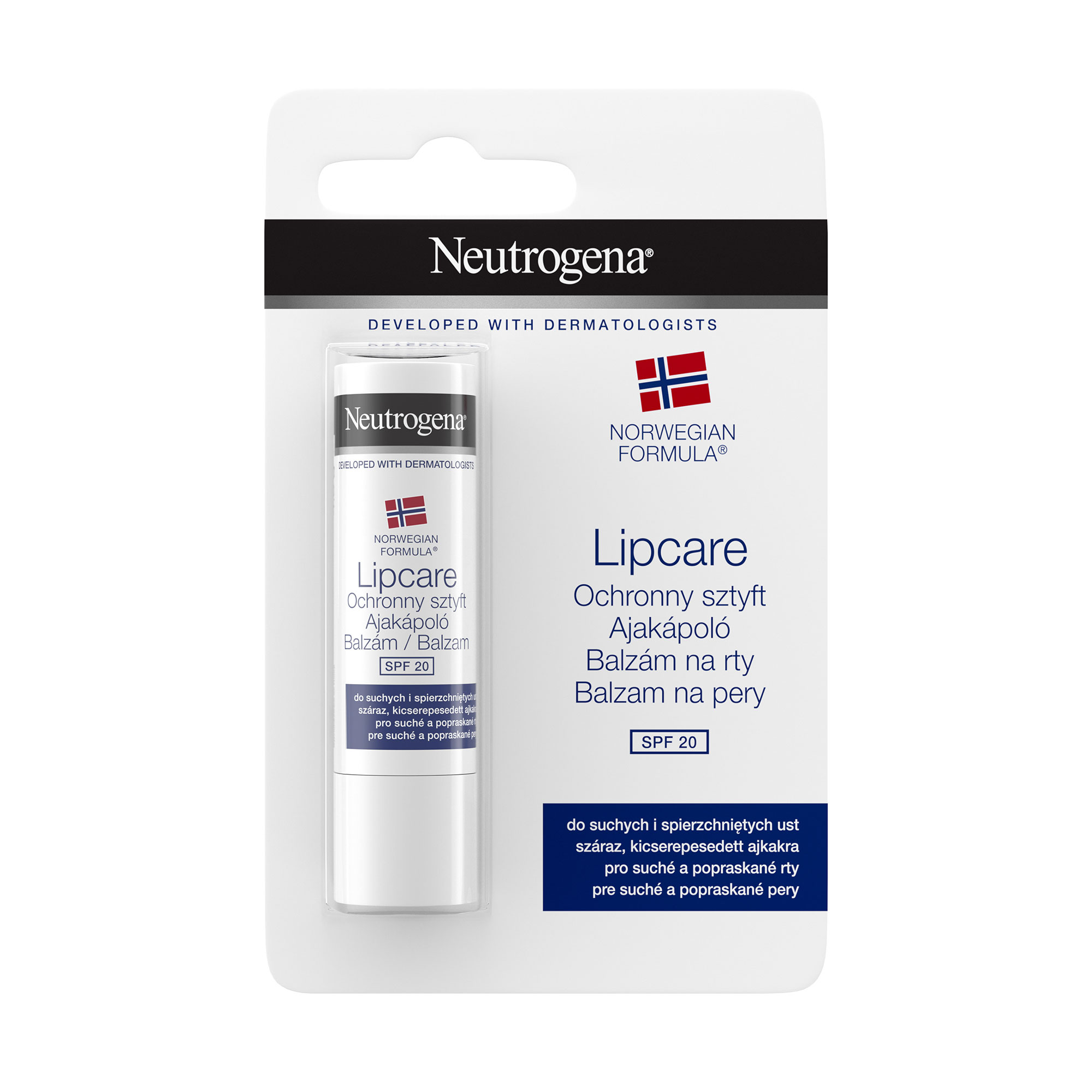 Помада для губ Neutrogena Норвезька формула, с захистом SPF 20, 4.8 г