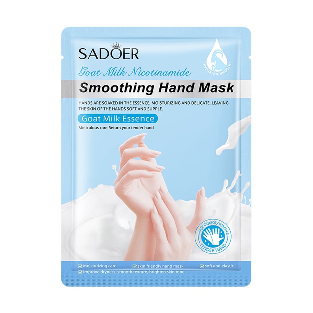 Пом'якшувальна маска для рук Sadoer Goat Milk Nicotinamide Smoothing Hand Mask, 1 шт
