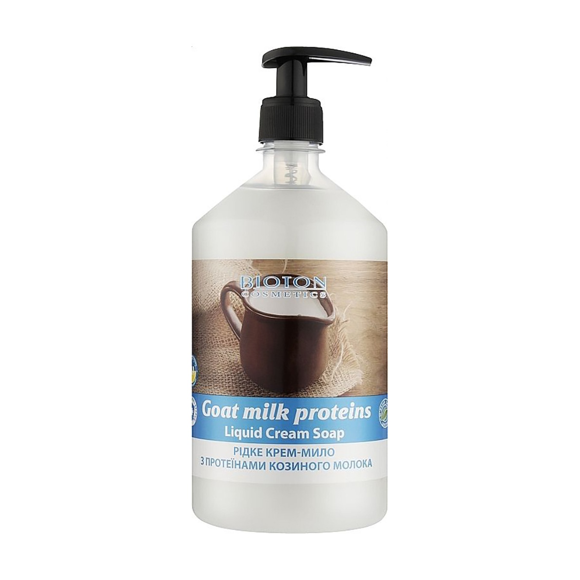 Пом'якшувальне рідке мило Bioton Cosmetics Nature Liquid Soap з протеїнами козиного молока та кератином, 1 л