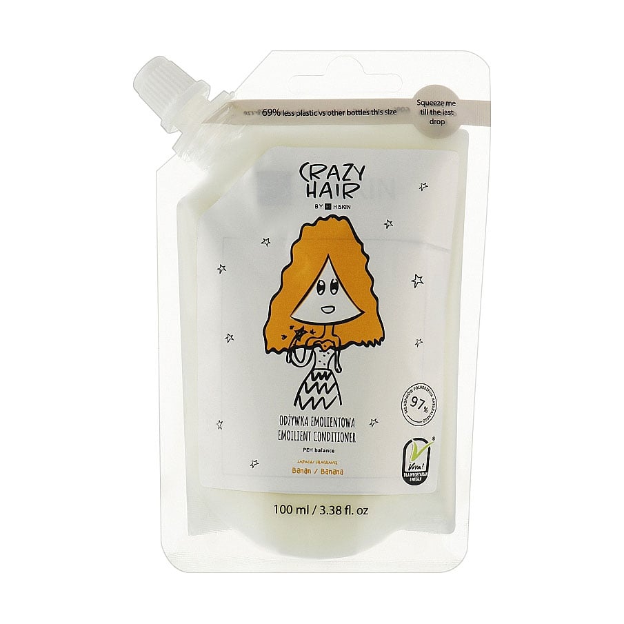 Пом'якшувальни кондиціонер для волосся HiSkin Crazy Hair Emollient Conditioner Banana, 100 мл (дойпак)