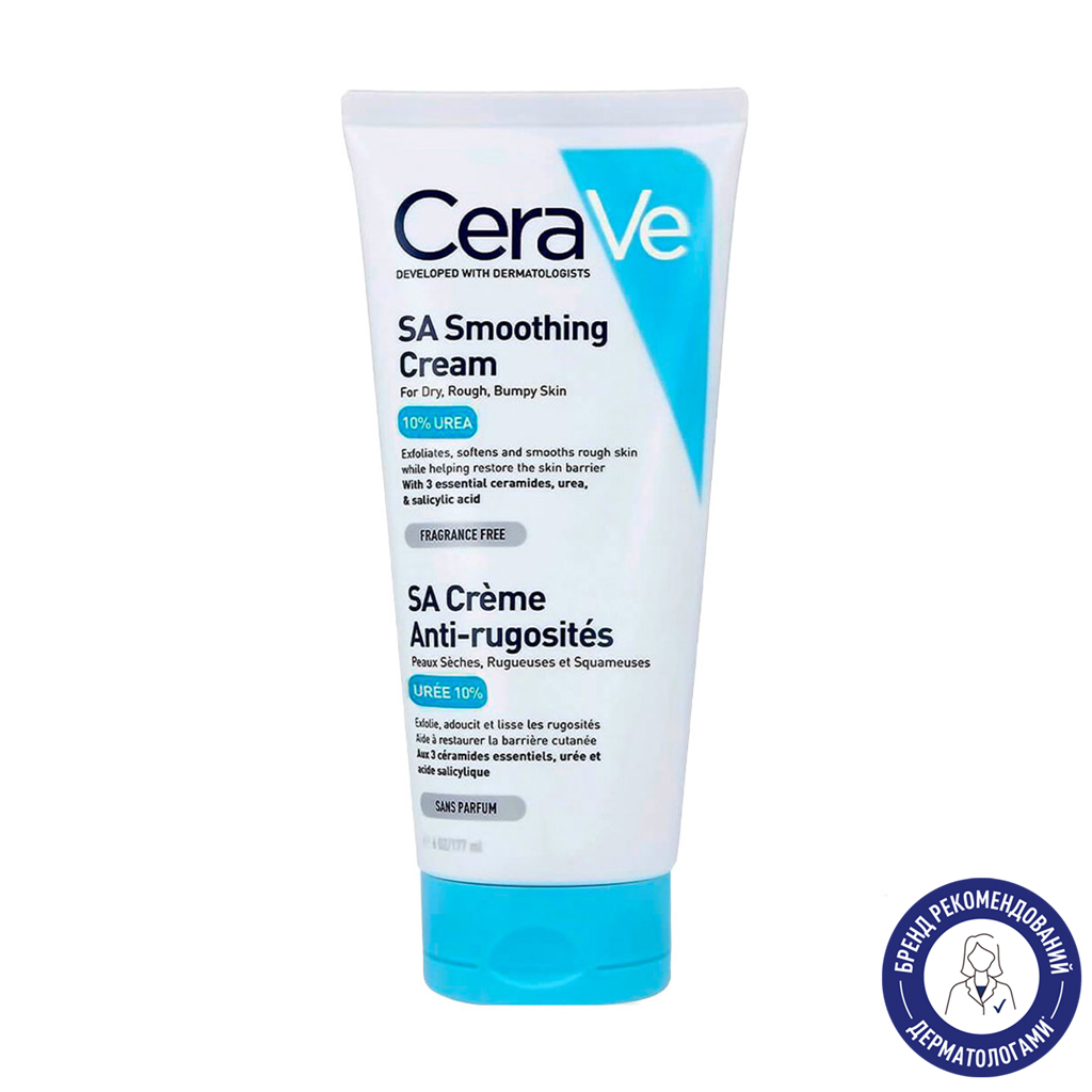 Пом'якшувальний крем  для обличчя та тіла CeraVe SA Smoothing Cream, 177 мл