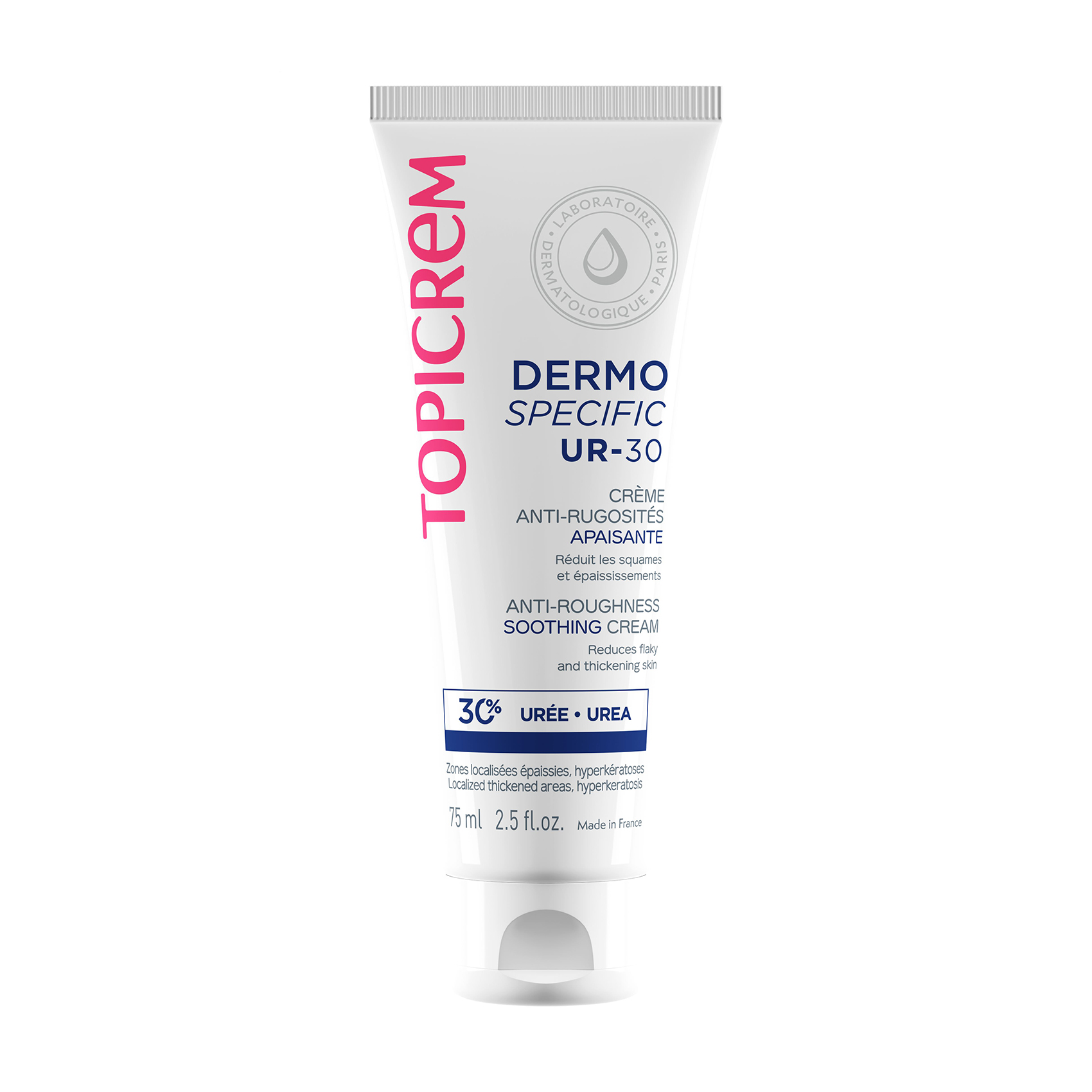 Пом'якшувальний крем для тіла Topicrem UR-30 Anti-Roughness Smoothing Cream для огрубілої шкіри, 75 мл