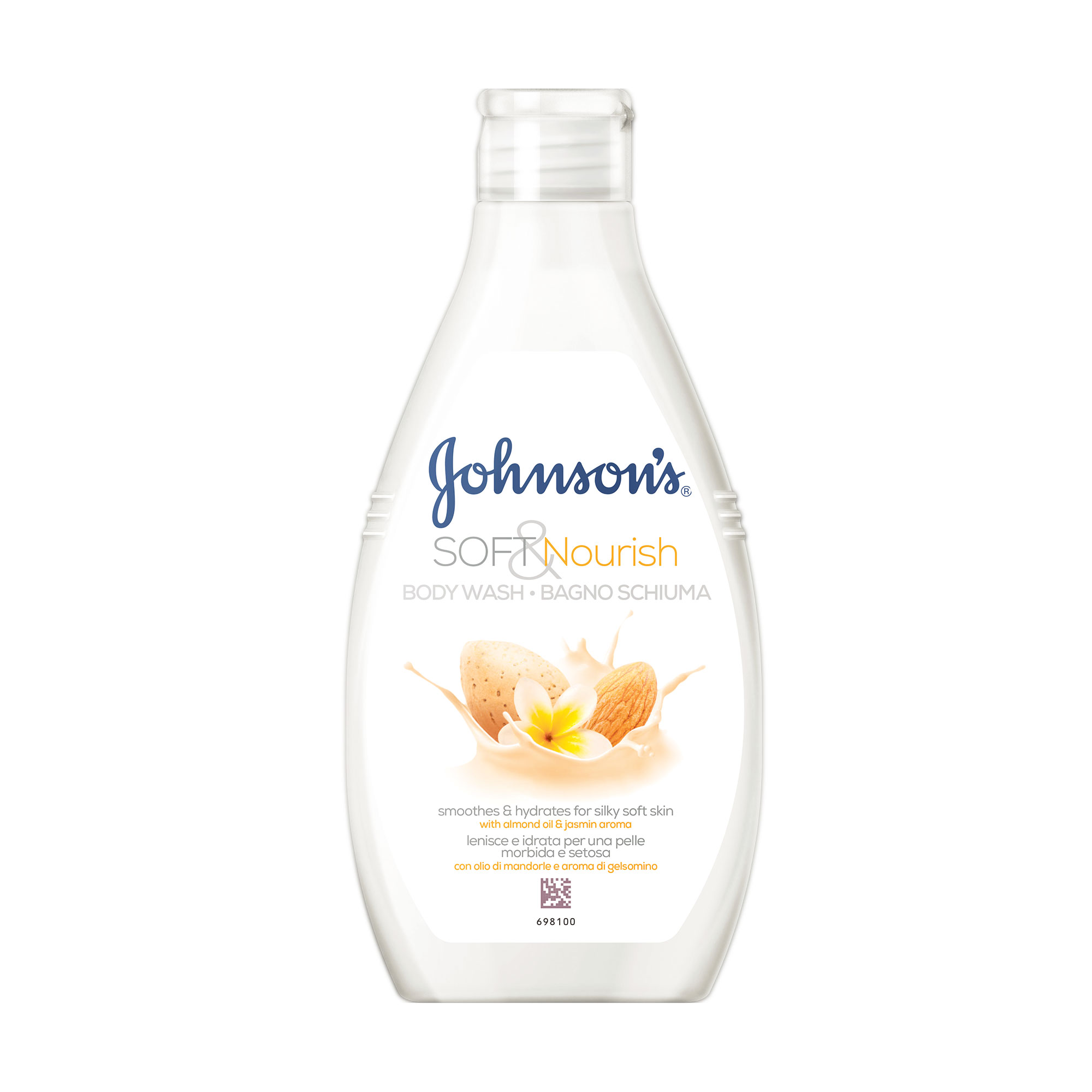 Пом'якшувальний, живильний гель для душу JOHNSON’S з олією мигдалю і ароматом жасмину, 750 мл