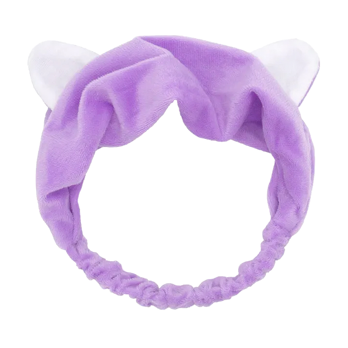 Пов'язка косметична Cosmo Shop Котик, фіолетова з білими вушками, 1 шт (CS0963)