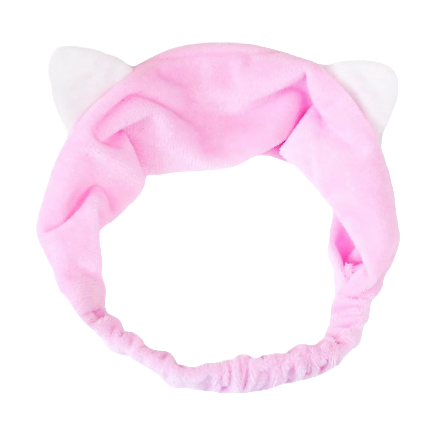 Пов'язка косметична Cosmo Shop Котик, рожева з білими вушками, 1 шт (CS0971)