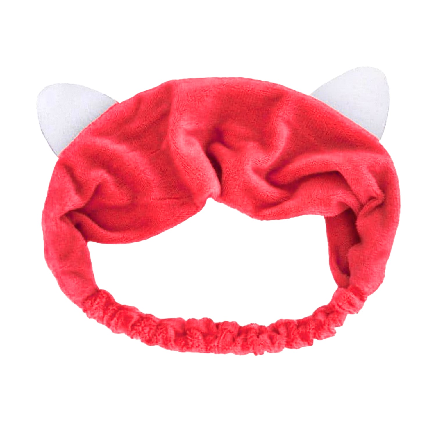 Пов'язка косметична Cosmo Shop Котик, теракотова з білими вушками, 1 шт (CS0970)
