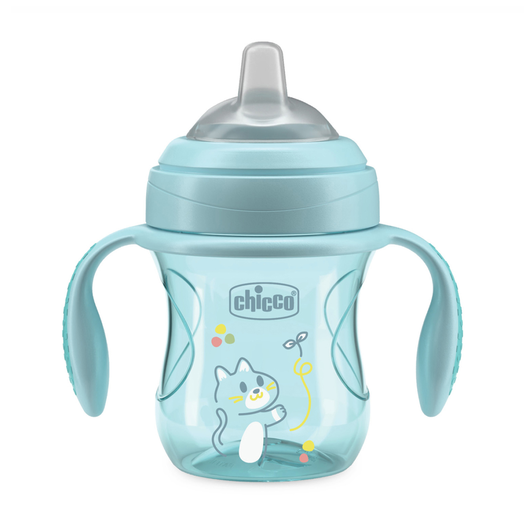 Поїльник Chicco Transition Cup з м'яким носиком, від 4 місяців, блакитний, 200 мл (06911.25)