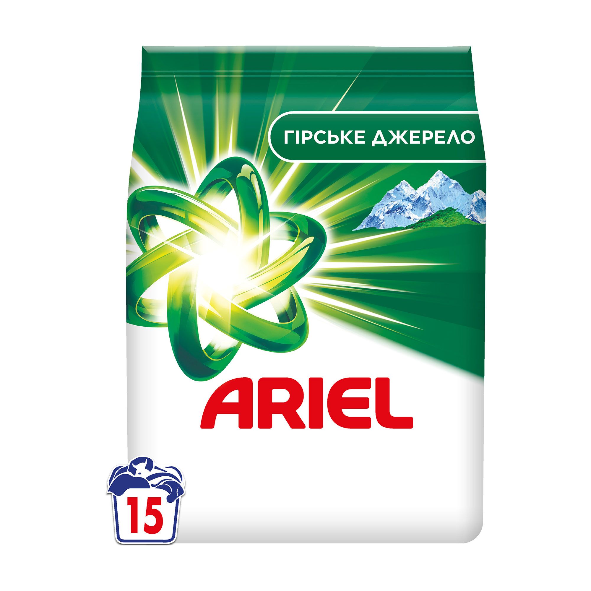 Пральний порошок ARIEL Гірське Джерело 15 циклів прання, 2.1 кг
