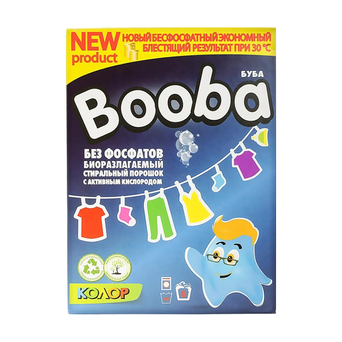 Пральний порошок Booba Колор, 5 циклів прання, 350 г