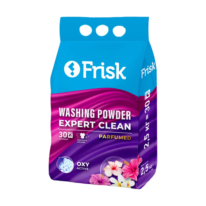 Пральний порошок Frisk Expert Clean Parfumed автомат, 30 циклів прання, 2.5 кг