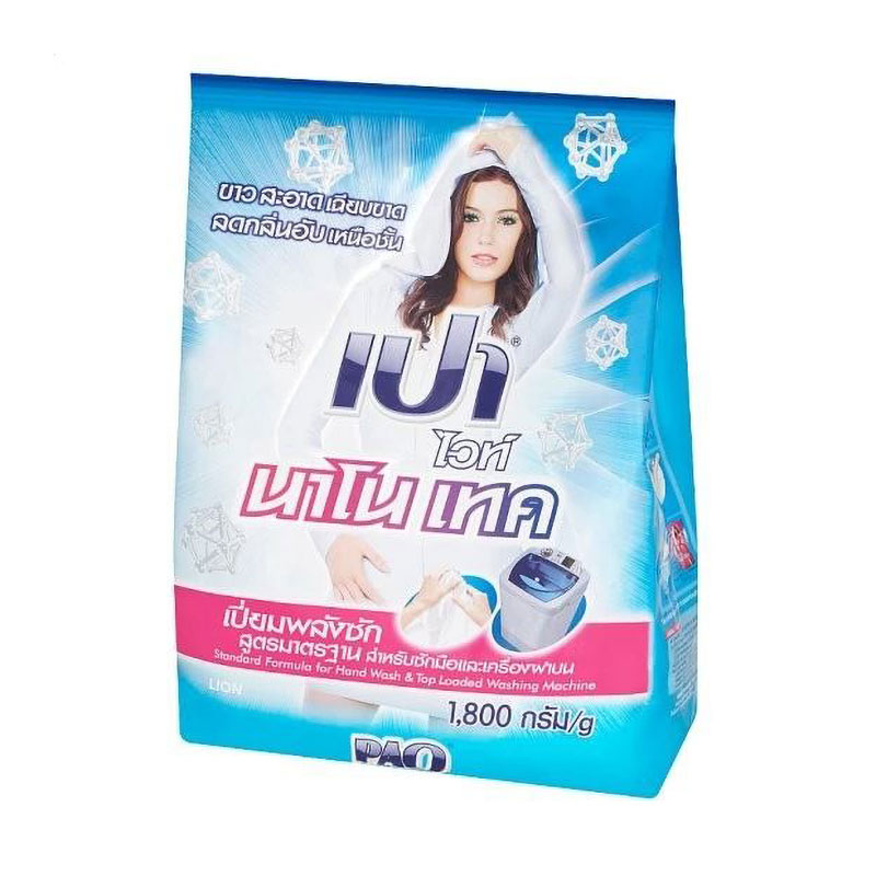 Пральний порошок Pao White для білої білизни, 12 циклів прання, 1.8 кг