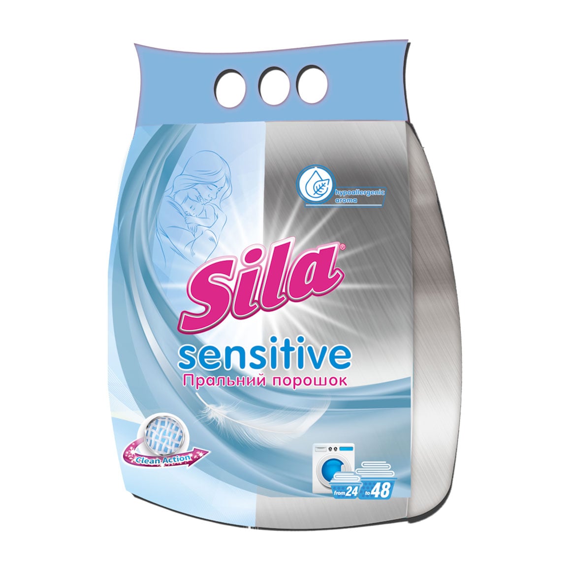 Пральний порошок Sila Sensitive 27 циклів прання, 1.2 кг
