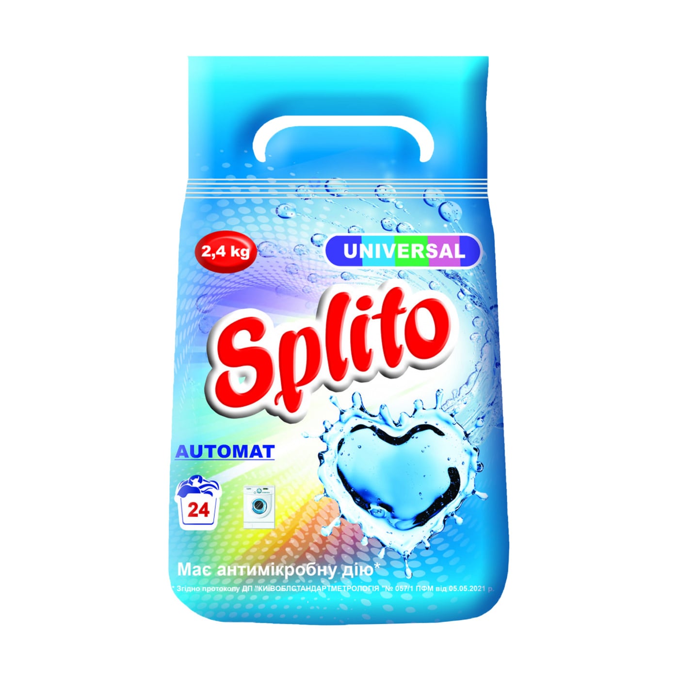 Пральний порошок Splito Universal автомат, 30 циклів прання, 2.4 кг