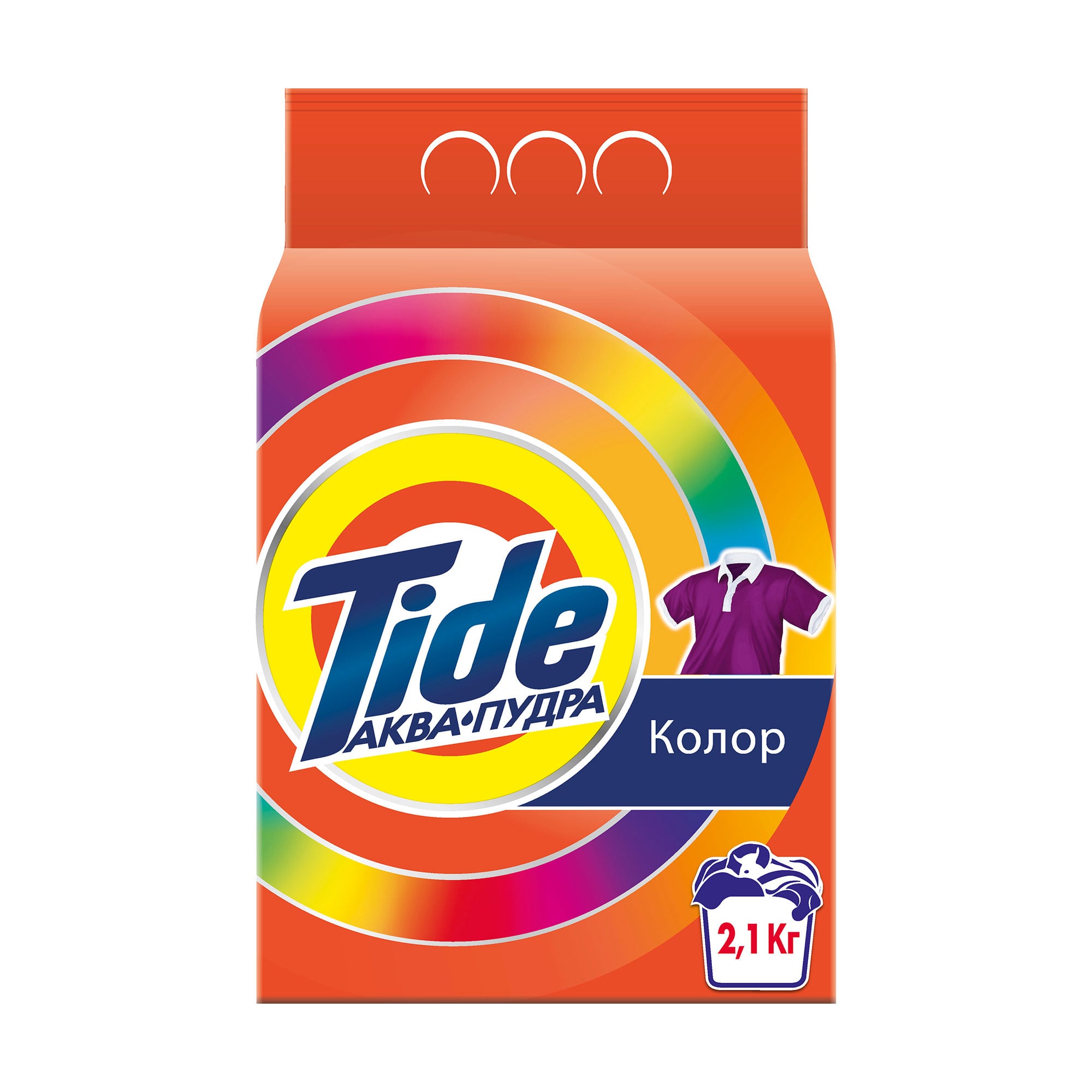 Пральний порошок Tide Аква-Пудра Color, 14 циклів прання, 2.1 кг