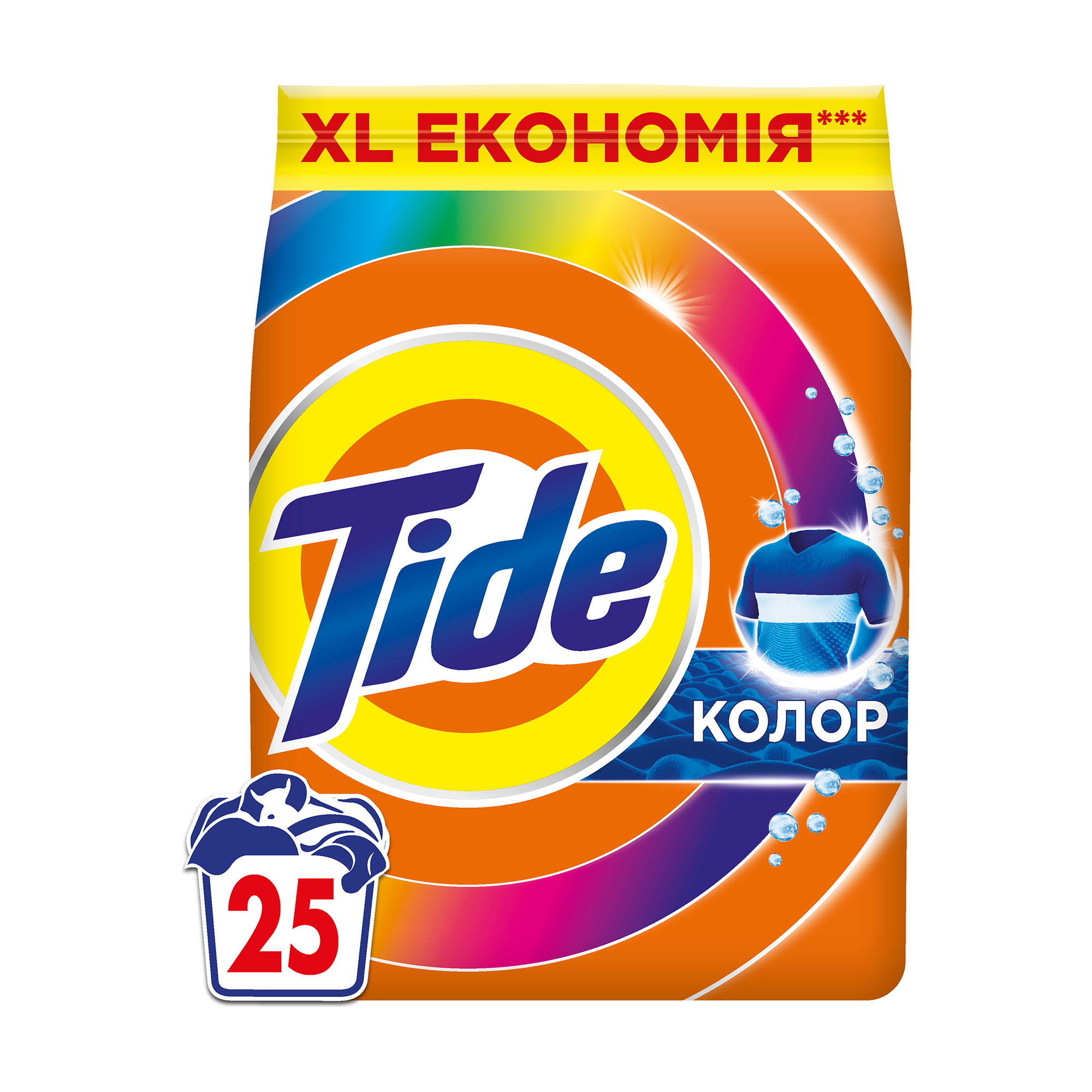 Пральний порошок Tide Аква-Пудра Color 25 циклів прання, 3.4 кг