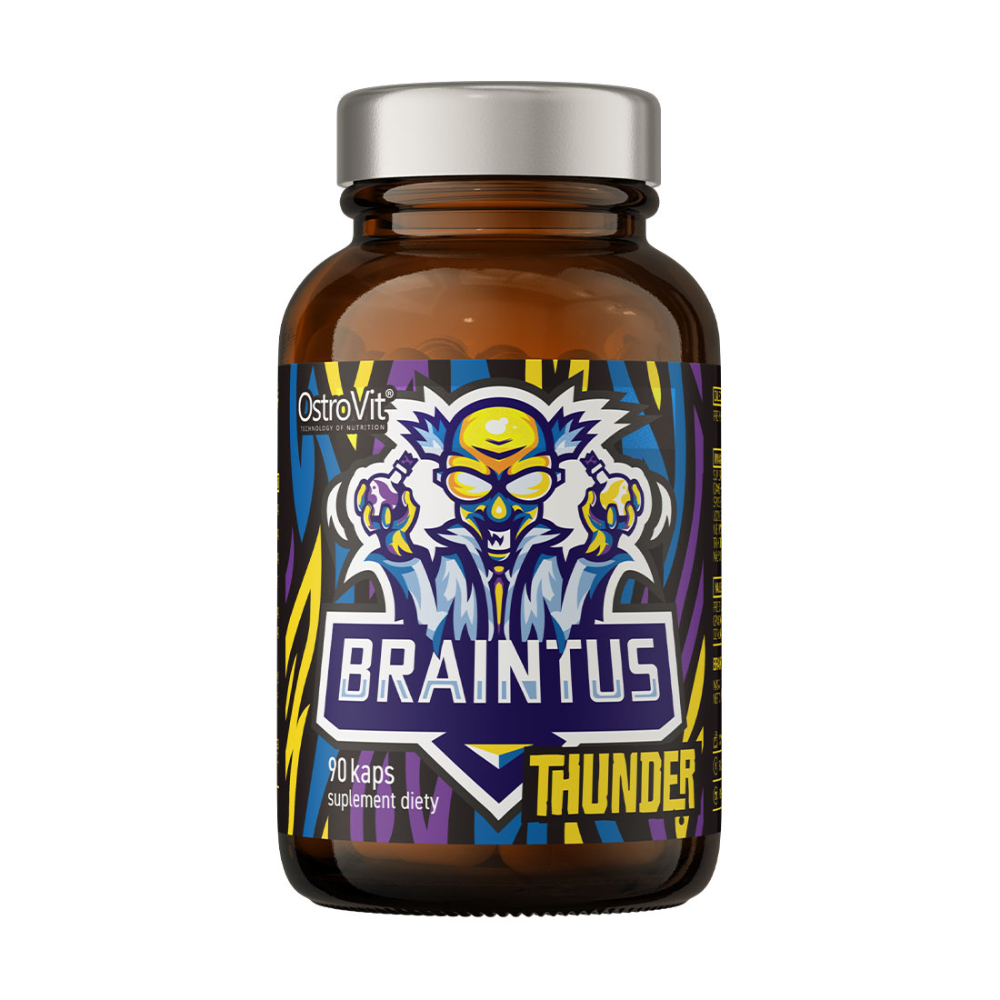 Правильна робота нервової системи OstroVit Braintus Thunder, 90 капсул