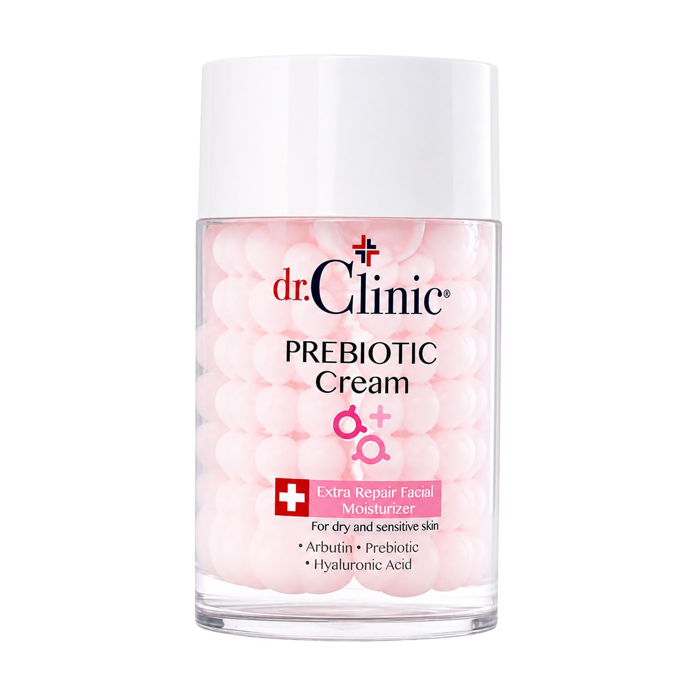 Пребіотичний крем для обличчя Dr.Clinic Prebiotic Cream Extra Repair Facial Moisturizer для сухої та чутливої шкіри, 100 мл