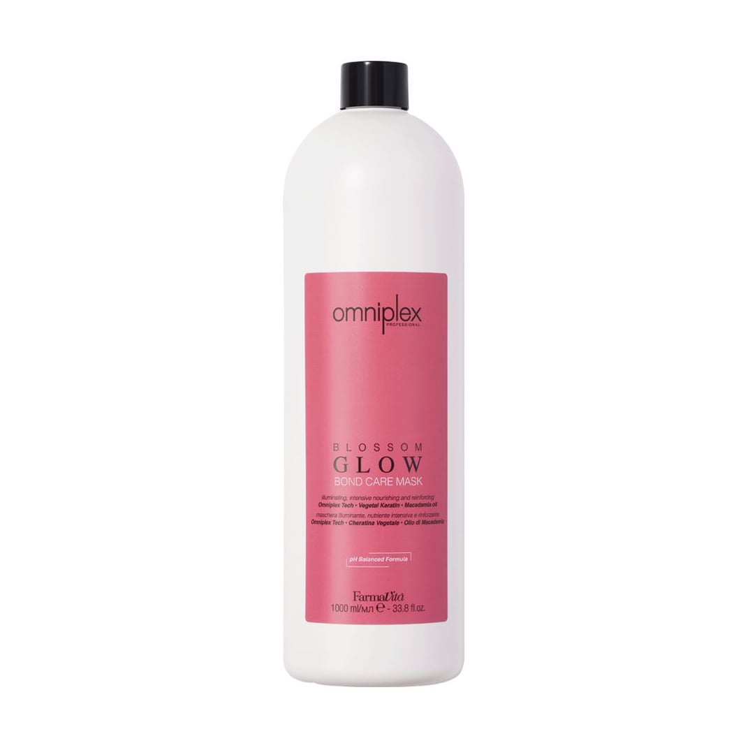 Преміальна маска для волосся FarmaVita Omniplex Blossom Glow Bond Care Mask із рослинним кератином, 1 л