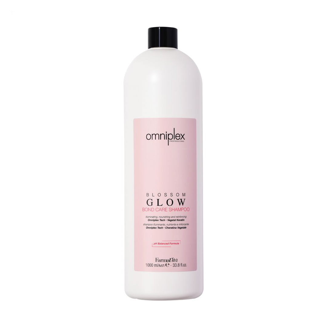 Преміальний шампунь для волосся FarmaVita Omniplex Blossom Glow Bond Care Shampoo із рослинним кератином, 1 л